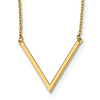 14k Yellow Gold V Necklace