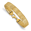 14k Yellow Gold Stretch Mesh Bracelet 7.25in