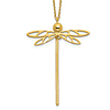 14k Yellow Gold Dragonfly Necklace