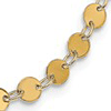 14k Yellow Gold Mirror Disc Link Necklace 18in