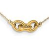 14k Yellow Gold Three Station Triple Oval Link Necklace 18.5in