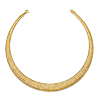 14k Yellow Gold Stretch Mesh Collar Necklace