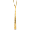 14k Yellow Gold Diamond-cut Textured Vertical Bar Necklace