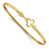 14k Yellow Gold Italian Clover Bangle Bracelet