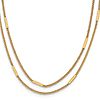 14k Yellow Gold Two-Strand Bar Station Necklace 18in