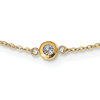 14k Two-tone Gold Italian Diamond-cut Station Necklace