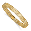 14k Yellow Gold Slip-on Flat Mesh Bangle Bracelet