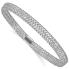 14k White Gold Italian Stretch Bangle Bracelet 6mm Wide