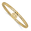 14k Yellow Gold Stretch Mesh Sun Bangle Bracelet