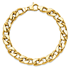 14k Yellow Gold Men's 8.5in Curb Link Bracelet 8.8mm