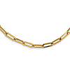 14k Yellow Gold Paper Clip Link Necklace 31.5in