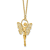 14k Yellow Gold Filigree Fairy Necklace