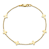 14k Yellow Gold Six Station Cross Bracelet