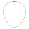 14k Yellow Gold Polished Disc Station Necklace 18in
