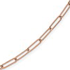 14k Rose Gold Paper Clip Link Necklace 18in