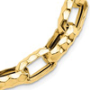 14k Yellow Gold Hammered Link Bracelet 7.5in