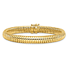14k Yellow Gold 7in Polished Domed Snake Bracelet 7.25mm Thick
