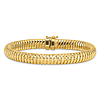 14k Yellow Gold Diamond-cut Domed Bracelet 7.25in