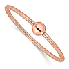 14k Rose Gold Stretch Bracelet with Polished Bead