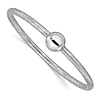 14k White Gold Cape Cod Stretch Bracelet with Polished Bead