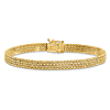 14k Yellow Gold Classic Woven Bracelet 7.5in