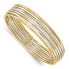 14k Two-Tone Gold 7 Days Semanario Bangle Bracelet