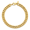 14k Yellow Gold Flat Beveled Curb Bracelet 7.5in
