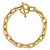 14k Yellow Gold Toggle Cable Link Bracelet 7.5in