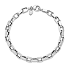 14k White Gold Men's Rounded Box Link Bracelet 8in