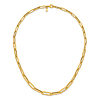 14k Yellow Gold Polished Fancy Paper Clip Link Necklace