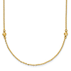 14k Yellow Gold Diamond-cut Bead Four Station Necklace 18in