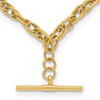 14k Yellow Gold T Bar Link Necklace