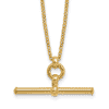 14k Yellow Gold Classic T Bar Necklace