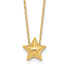 14k Yellow Gold Puffed Star Necklace