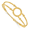 14k Yellow Gold Open Circle with Split Bangle Bracelet