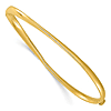 14k Yellow Gold Twisted Tapered Bangle Bracelet