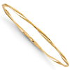 14k Yellow Gold Italian Twist Bangle Bracelet 8in