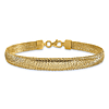 14k Yellow Gold Italian Woven Mesh Bracelet 7.5in