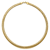 14k Yellow Gold Italian Woven Mesh Dome Necklace