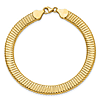 14k Yellow Gold Italian Fluted Texture Bracelet  7.5in