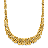 14k Yellow Gold Byzantine Link Graduated Necklace 18in