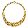 14k Yellow Gold Byzantine Graduated Bracelet 7.5in
