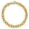 14k Yellow Gold Polished and Satin Jax Link Bracelet 7.5in