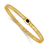14k Yellow Gold Onyx Mesh Stretch Bracelet