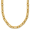14k Yellow Gold Polished Long and Round Twisted Link Toggle Necklace 18in