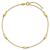 14k Yellow Gold Tapered Bead Station Anklet
