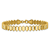 14k Yellow Gold Geometric Link Bracelet 7.5in