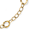 14kt Yellow Gold 17in Italian Fancy Oval Link Necklace