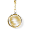 14kt Two-tone Gold 3/4in Wire Wrapped Round Necklace