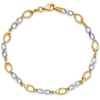 14k Two-tone Gold Infinity Symbol Bracelet 7.5in